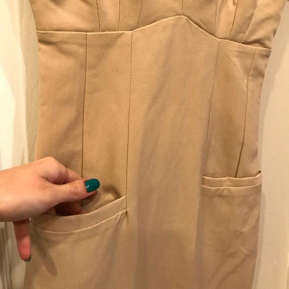 Beige Pencil Dress Tatyana Bettie Page 50’s Pin-Up - Picture 6 of 8